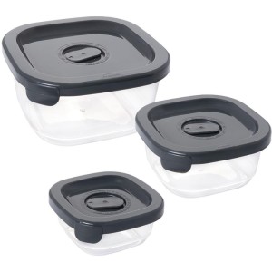 Pote Plastico Conj. 3 Potes Encaixaveis C/va