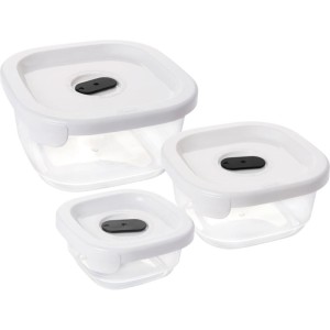Pote Plastico Conj. 3 Potes Encaixaveis C/va