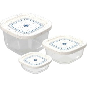 Pote Plastico Conj. 3potes Encaixaveis C/val