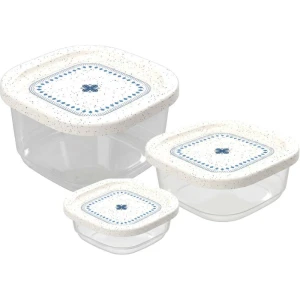 Pote Plastico Conj. 3potes Encaixaveis C/val