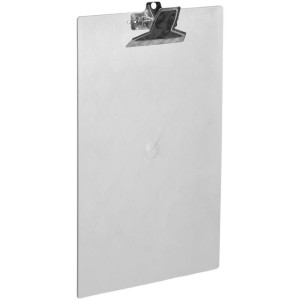 Prancheta Plastica Oficio C/prend.metal Cristal