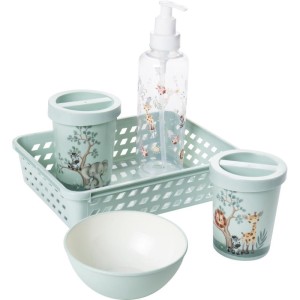 Produto Para Bebe Kit Higiene Safari 5 Pecas