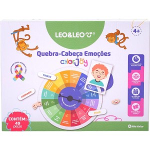 Quebra-cabeca Cartonado Color Joy Emocoes