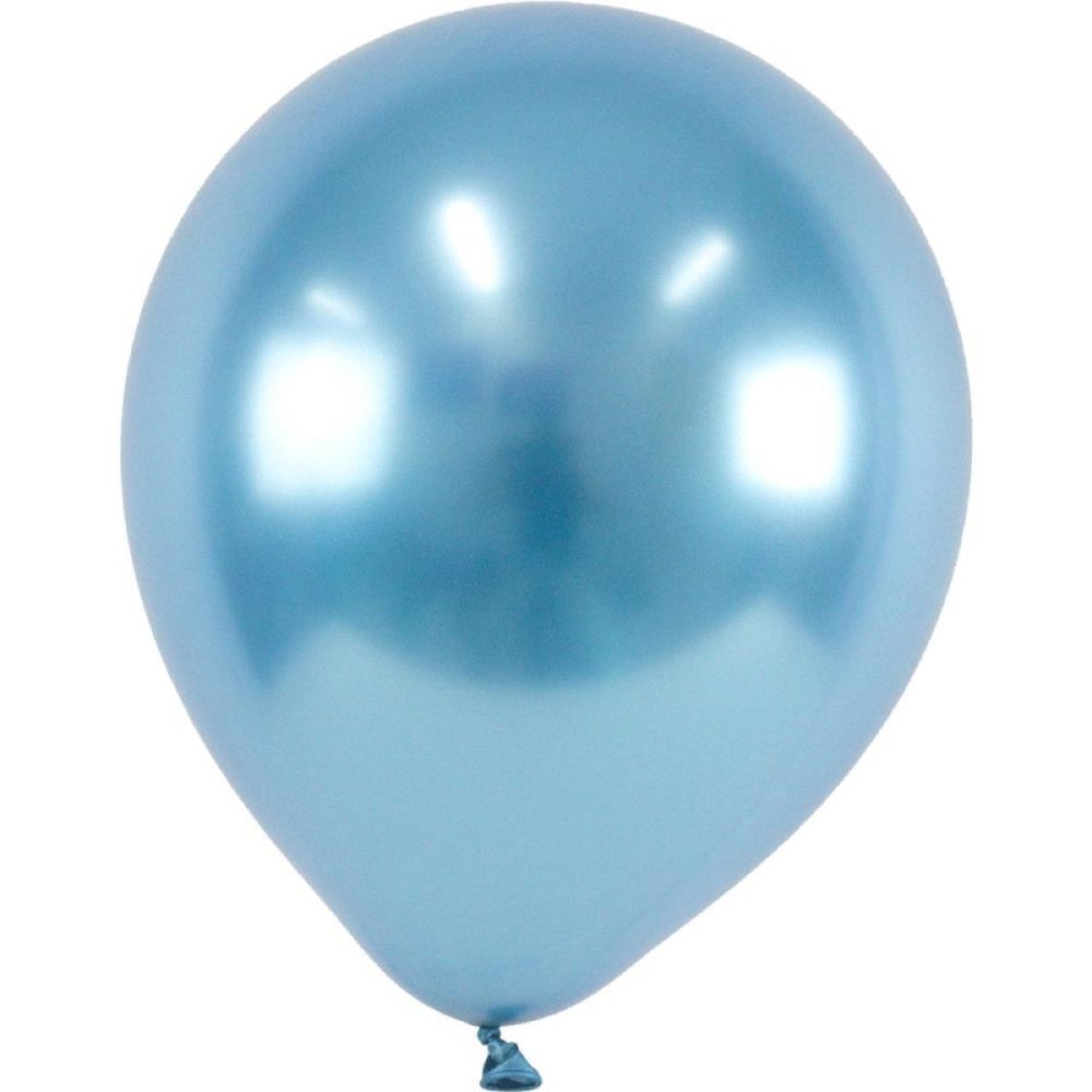 Balao 9 Liso Cromado Azul Claro Metalico