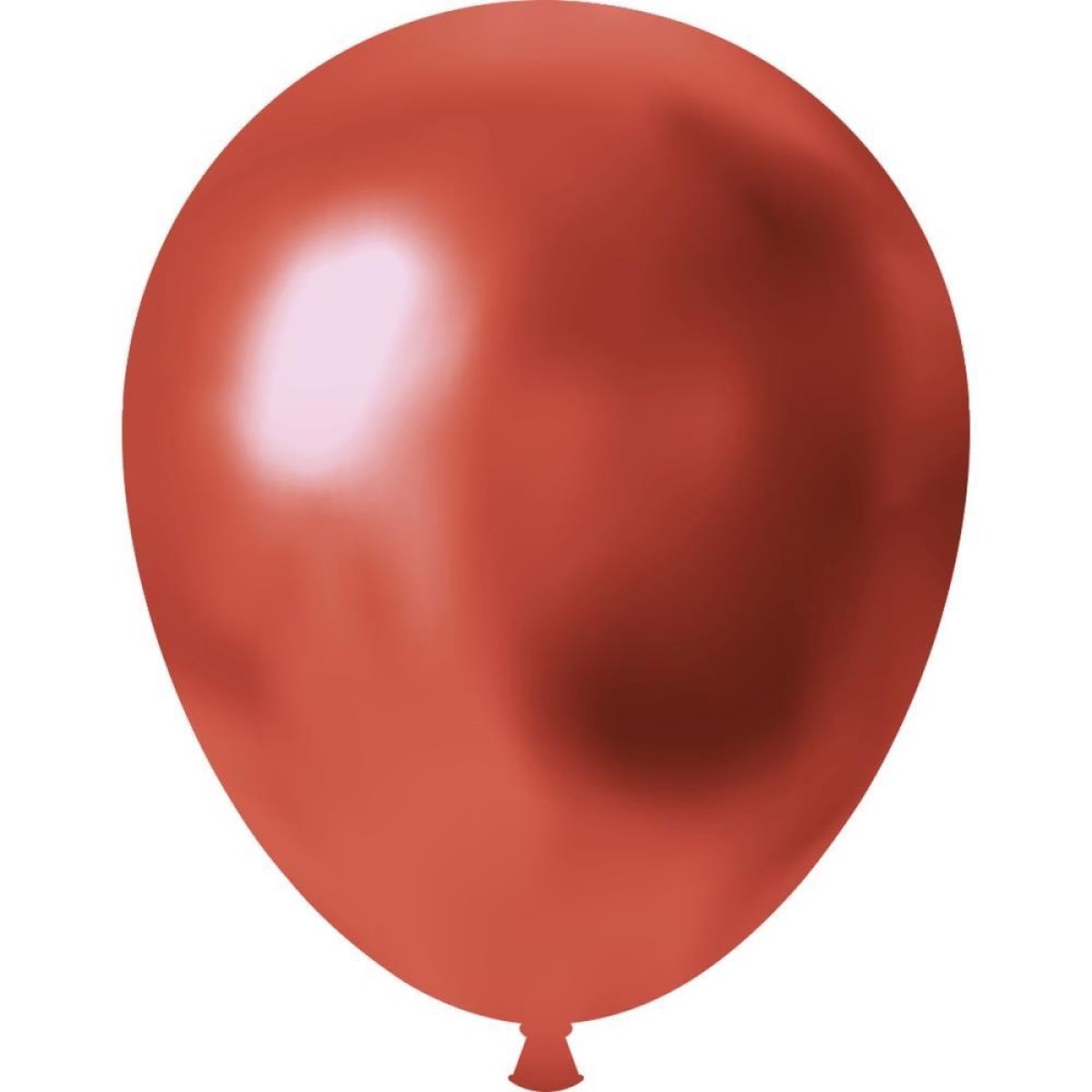 Balao 9 Liso Cromado Vermelho Metalico