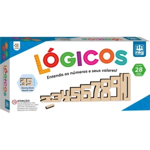 Brinquedo Educativo Logicos Madeira 28numeros