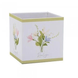 Cachepot Paper Decorado Pote 15 Jardim Quadrado