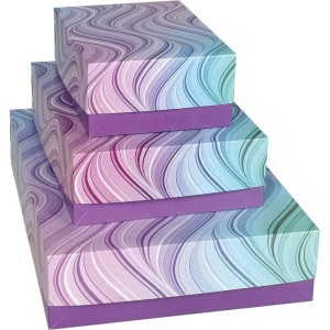 Caixa Para Presente Com Tampa Abstrato Gd 25,5x35x7,5 (s)