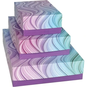 Caixa Para Presente Com Tampa Abstrato Gd 25,5x35x7,5 (s)
