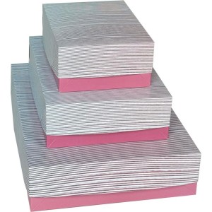 Caixa Para Presente Com Tampa Abstrato Md 19x26x7,5 (s)