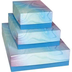 Caixa Para Presente Com Tampa Abstrato Pq 14,5x19x7,5 (s)