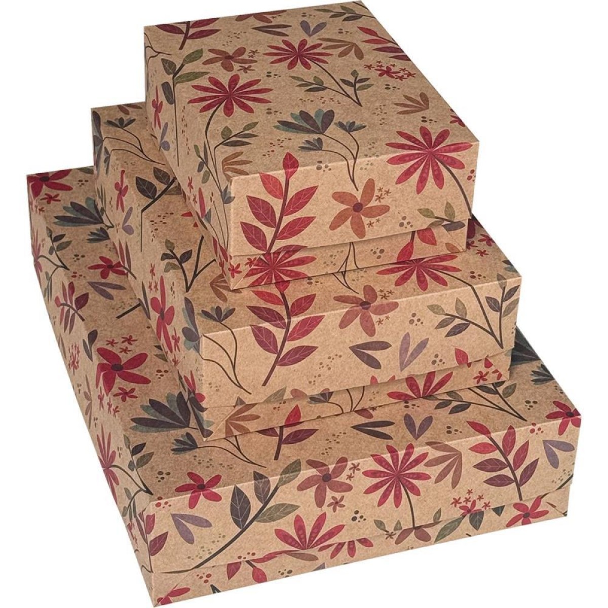 Caixa Para Presente Com Tampa Kraft Gd 25,5x35x7,5 Decor.(s)