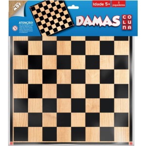 Jogo De Tabuleiro Dama De Madeira Na Solapa
