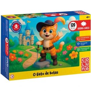 Quebra-cabeca Cartonado O Gato De Botas 120 Pecas