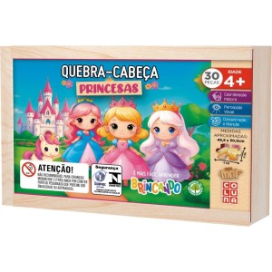 Quebra-cabeca Madeira Princesas 30 Pecas