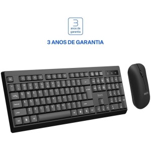Kit Perifericos Teclado+mouse S/fio Slim Preto-129786-46019