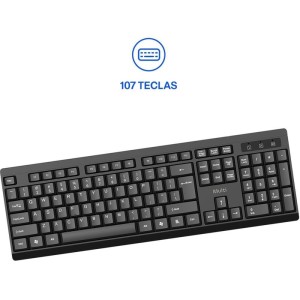 Kit Perifericos Teclado+mouse S/fio Slim Preto-129786-82488