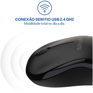 Mouse Optico Sem Fio 1200dpi 2.4ghz Preto-129784-58623