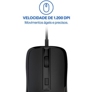 Mouse Optico Usb 1200dpi 4otoes Preto-129783-30683