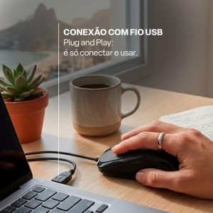 Mouse Optico Usb 1200dpi 4otoes Preto-129783-61619