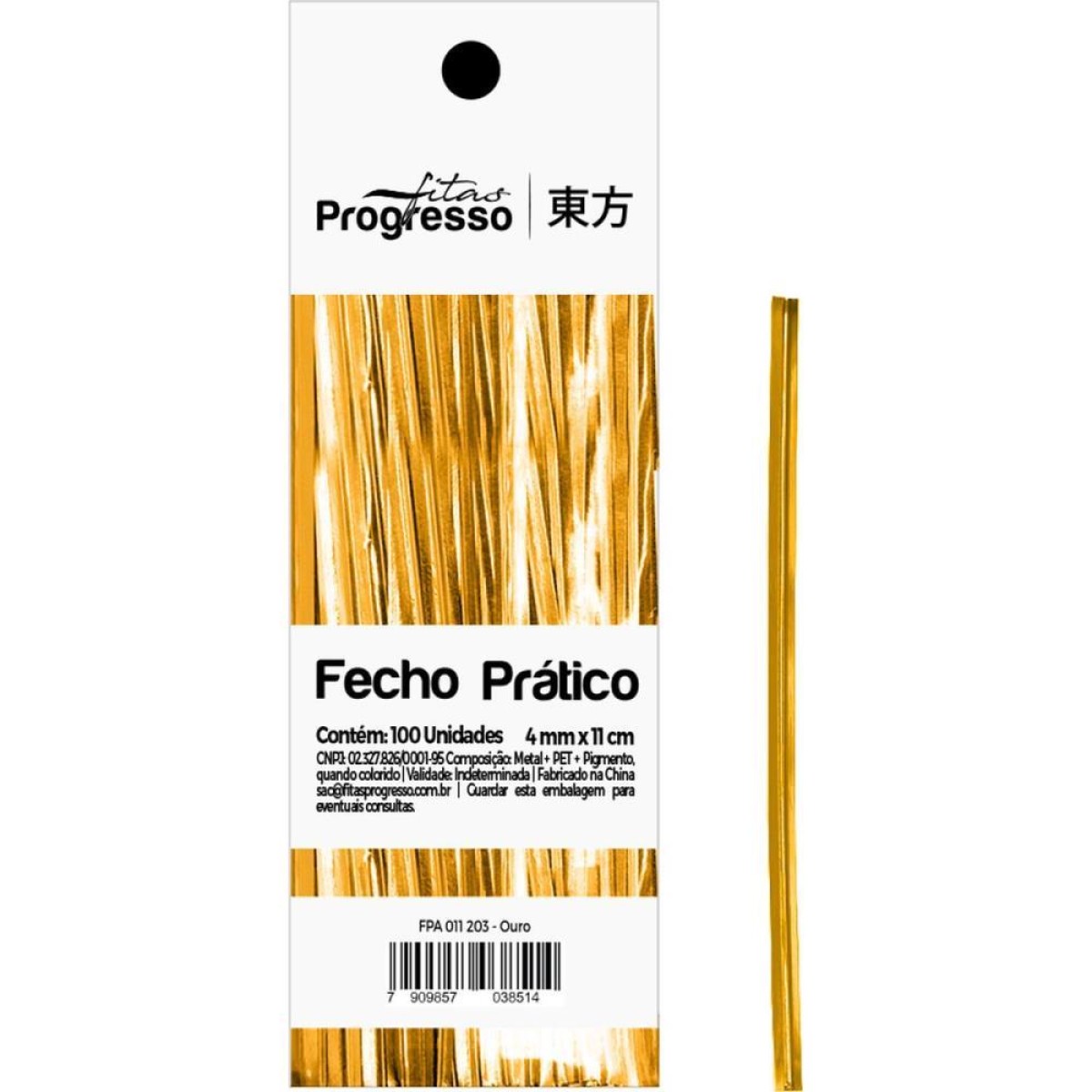 Fecho Metalico Pink 4mmx11cm
