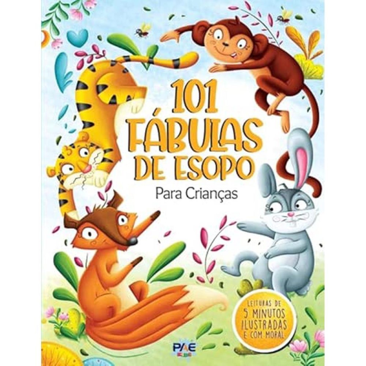 Livro Infantil Ilustrado 101 Fabulas De Esopo C.d 120p
