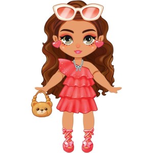 Barbie Stickee Style Boneca Vinil C/stickers (s)-129329-82106