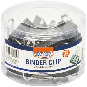 Prendedor De Papel Binder 32mm Preto