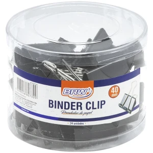 Prendedor De Papel Binder 40mm Preto