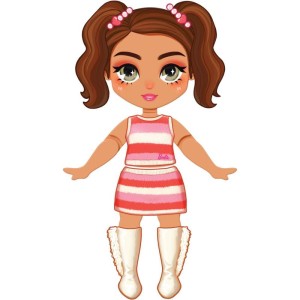 Barbie Stickee Style Boneca Vinil C/stickers (s)-129329-78981