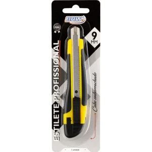 Estilete Estreito 9mm Profissional Cabo Emborrachado