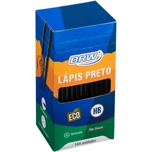 Lapis Preto Sextavado Hb Preto Resina Reciclada