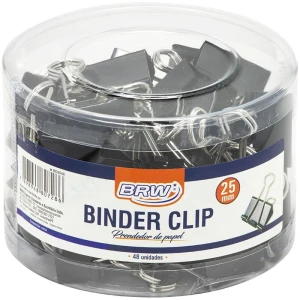 Prendedor De Papel Binder 25mm Preto