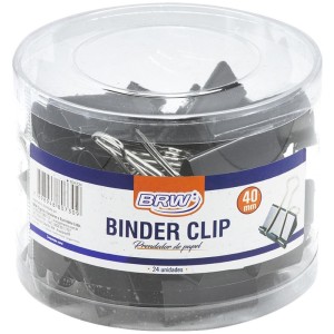 Prendedor De Papel Binder 40mm Preto