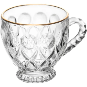 Xicara Lile Cristal Fio Ouro 200ml 6p