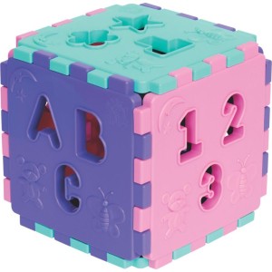Brinquedo Educativo Cubo Didatico Encantado Rosa