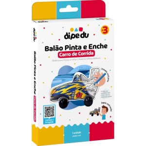 Brinquedo Para Colorir Dipedu Balao Pinta E Enche Carro Corrida