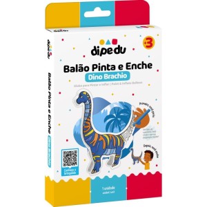 Brinquedo Para Colorir Dipedu Balao Pinta E Enche Dino Brachio