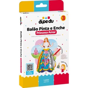 Brinquedo Para Colorir Dipedu Balao Pinta E Enche Princesa Amor