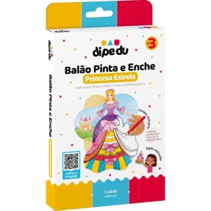 Brinquedo Para Colorir Dipedu Balao Pinta E Enche Princesa Estrela