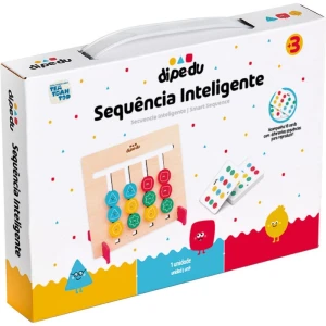 Brinquedo Pedagogico Madeira Dipedu Sequencia Inteligente