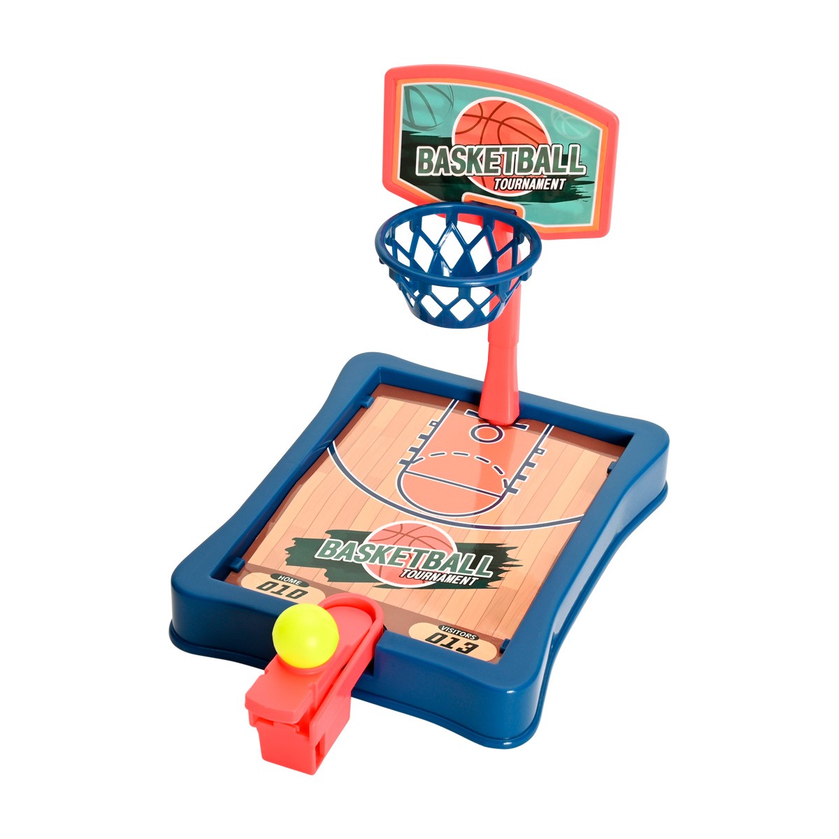 Brinquedo Mini Jogo De Basquete Azul 17 Cm - Caixa Litografada