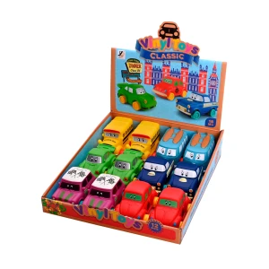 Brinquedo Kit 12 Carrinhos Classic Vinil Rodas Livres 6 Cm - Caixa Litografada