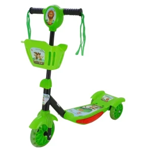Brinquedo Patinete Com Cestinha E Luz 59 Cm - Caixa Litografada