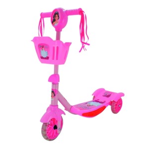 Brinquedo Patinete Com Cestinha E Luz 59 Cm - Caixa Litografada