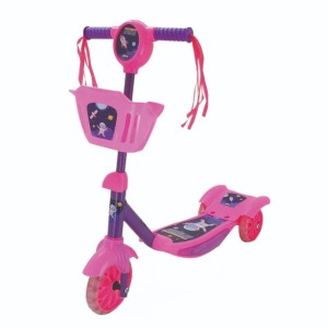 Brinquedo Patinete Com Cestinha E Luz 59 Cm - Caixa Litografada