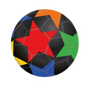 Brinquedo Bola De Futebol Tamanho 2 Mod. 4 14 Cm - Sem Embalagem