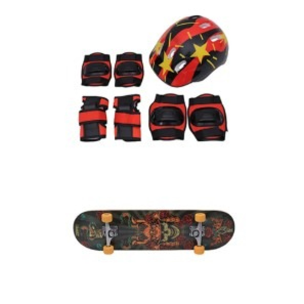 Brinquedo Skate Semi Profissional Com Kit De Proteção 79 Cm - Shrinkado