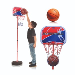 Brinquedo Conjunto De Basquete 2 Em 1 Ajustável 168 Cm - Caixa Litografada