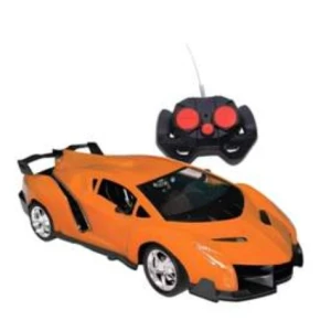 Brinquedo Carrinho Controle Remoto Esportivo Laranja 22 Cm - Caixa Litografada